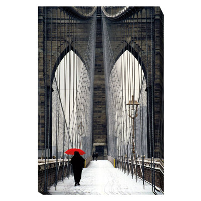 " Brooklyn Bridge Meets Red " by Michael Cahill