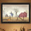 Décoration murale exquise - encadré noir, multicolore, bois et papier, 27 x 1 x 19 po, 6 pièces d'art de salon multicolore