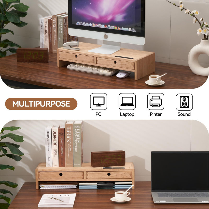 Adayla Manufactured Wood Monitor Stand