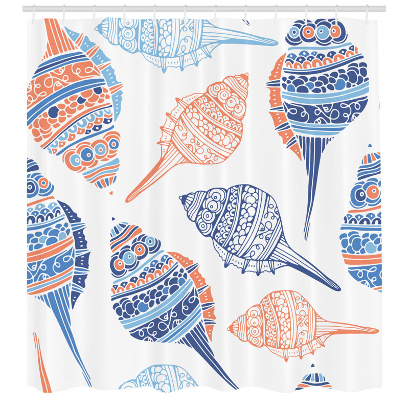 Shower Curtain with Hooks Included, 70" H x 69" W
