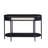 Bhargavi Oval Transitional Sofa Table with Wood Top and Black Metal Legs