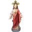 Figurine Catholique Sacré-Cœur de Jésus avec croix crucifix dorée 12 po