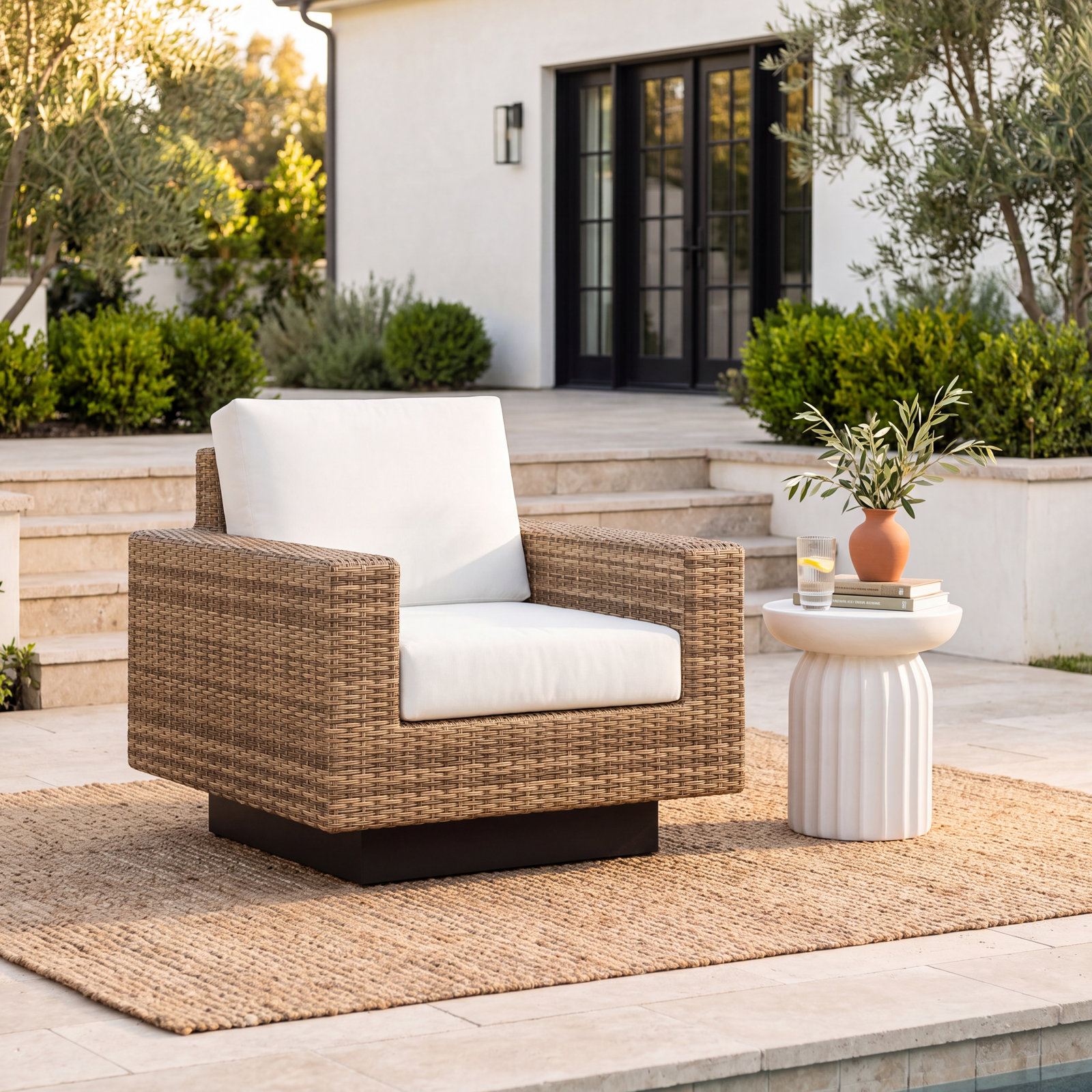 Ravinia Sunbrella® Swivel Patio Lounge Chair, Yes