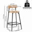 Woven Bar Stools with Back Set of 2-390846829