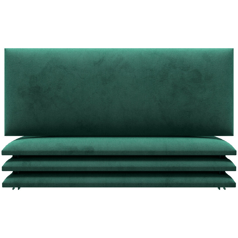 Anneus All Upholstered Headboard, Velvet Emerald Green, VTPS1020