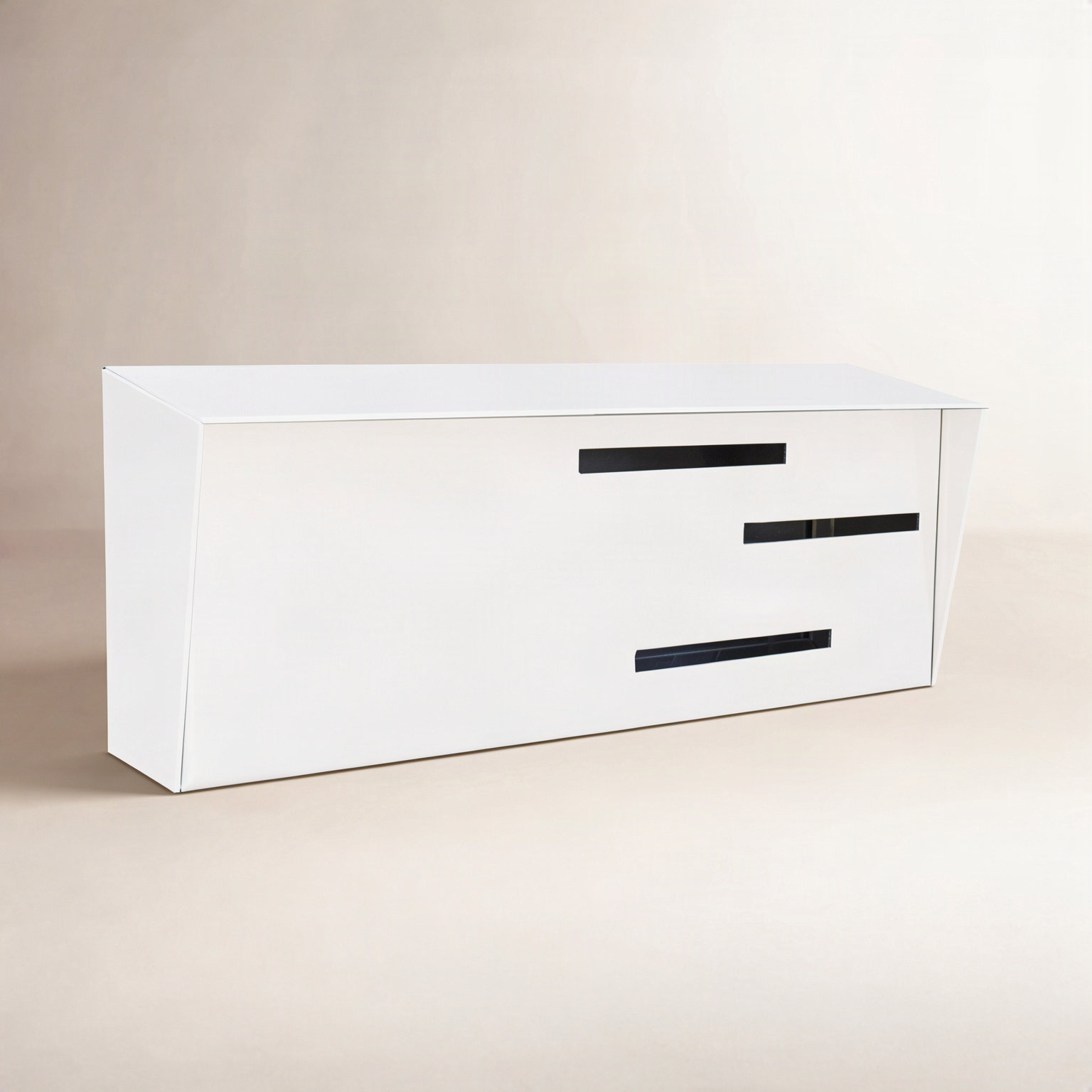Modern Wall-Mounted Mailbox, White