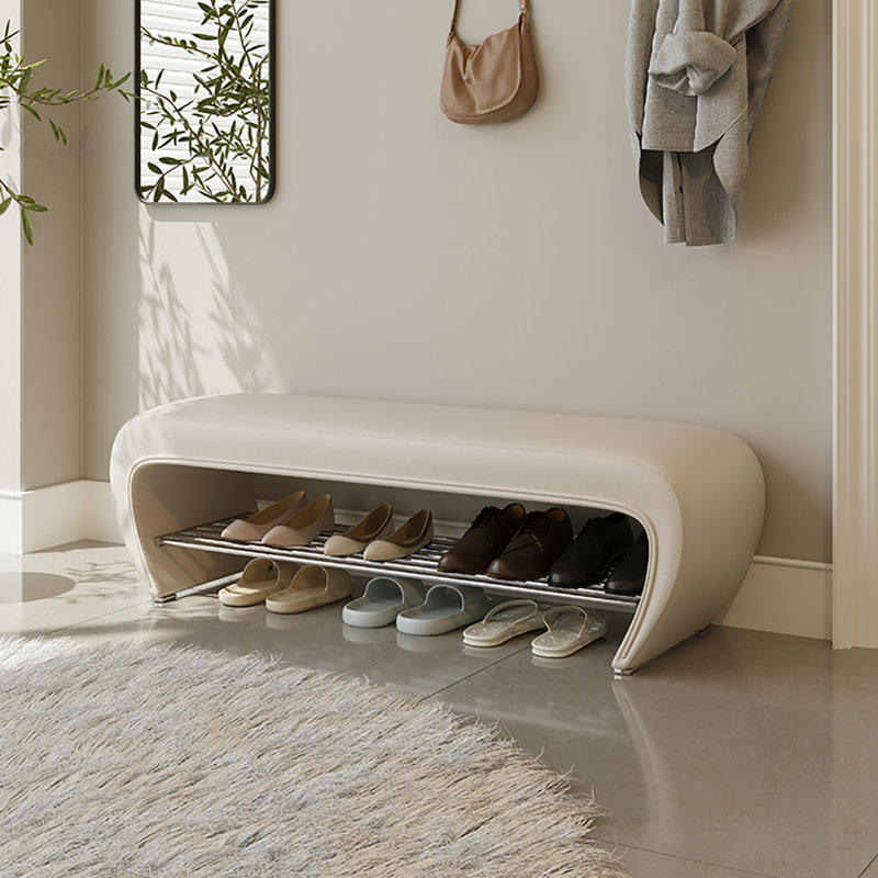 Tabouret à langer avec rangement 47,2 po, Beige