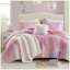 Ensemble de courtepointe 4 pièces pour grand lit / grand motif aquarelle Tie Dye avec coussin décoratif - rose-130092512