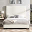 Grand lit plateforme tapissier Contemporary