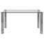 Toros Glass Top Metal Base Dining Table-20643429