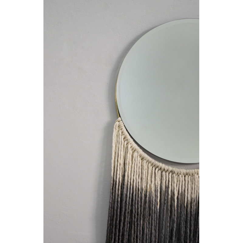 Asymmetrical Wall Mirror, Black