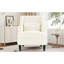 Fauteuil beige, rembourré pour la décoration intérieure, matériau doux, siège ergonomique, fauteuil de salon et de chambre à coucher, tissu de peau, base stable, assise confortable,-901395170