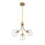 Lustre 3 lumières Meridian en laiton naturel-1023362859