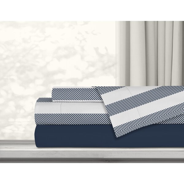 Safdie & Co. Inc. Microfiber Striped Sheet Set | Wayfair