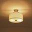 Transitional 2-Light Fabric Drum Shade Semi Flush Ceiling Light -1597503107