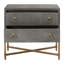 Table de chevet 2 tiroirs Mercato Shagreen-62159893