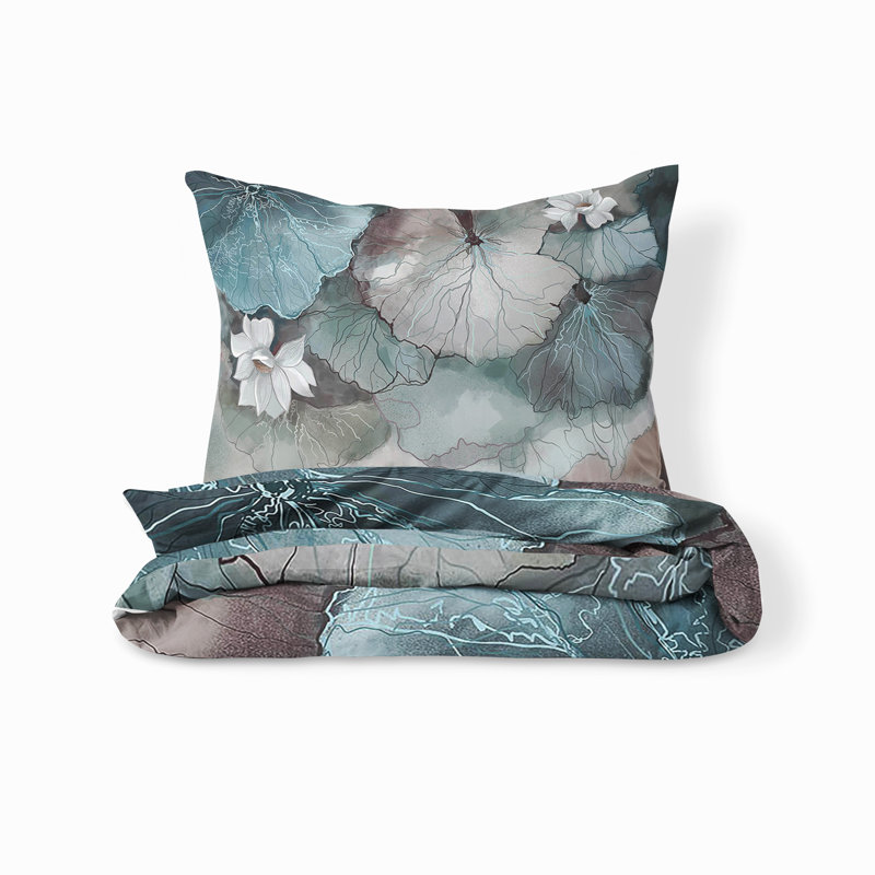Floral Duvet Cover, King Duvet Cover + 2 King Shams