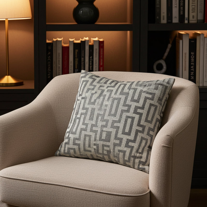 Coussin de luxe fabriqué à la main City Lights, Coussin lombaire, 12 po x 20 po
