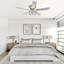 Ferster 52'' 5-Blade Flush Crystal Ceiling Fan with Light Kit and Remote Control Included-1957177075