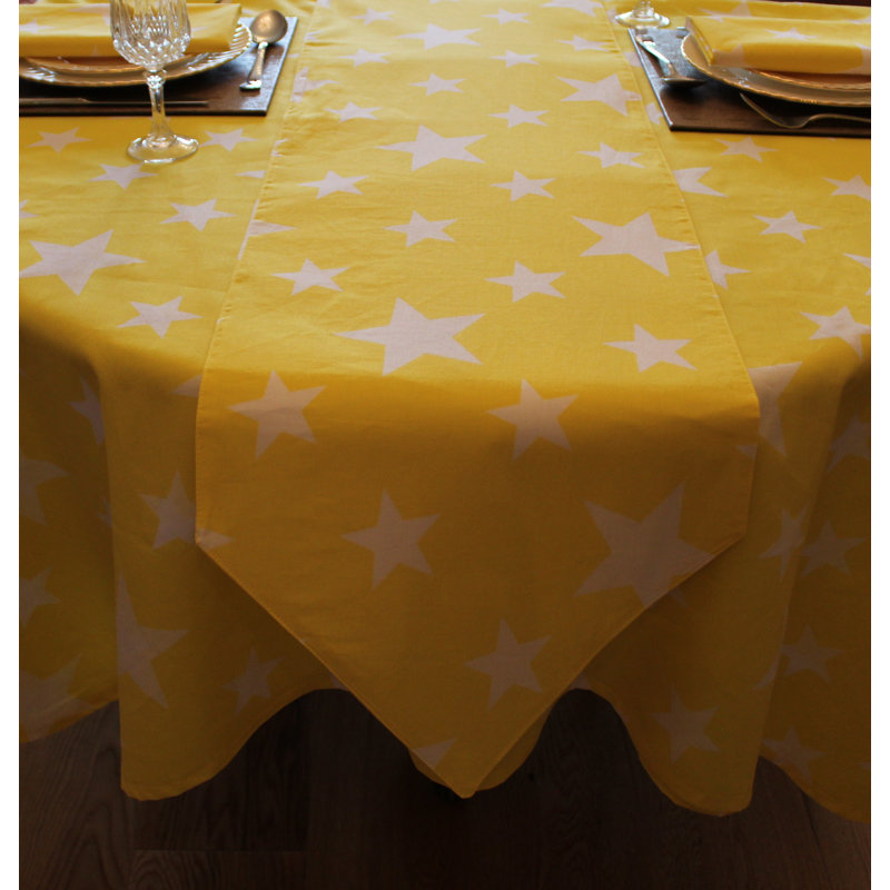 STARS Acherby Tablecloth, 138cm W x 138cm L, Yellow