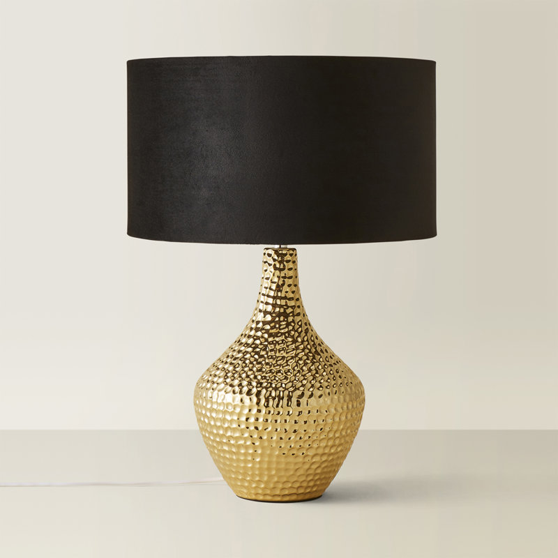 Deshi Ceramic Table Lamp, No, Black