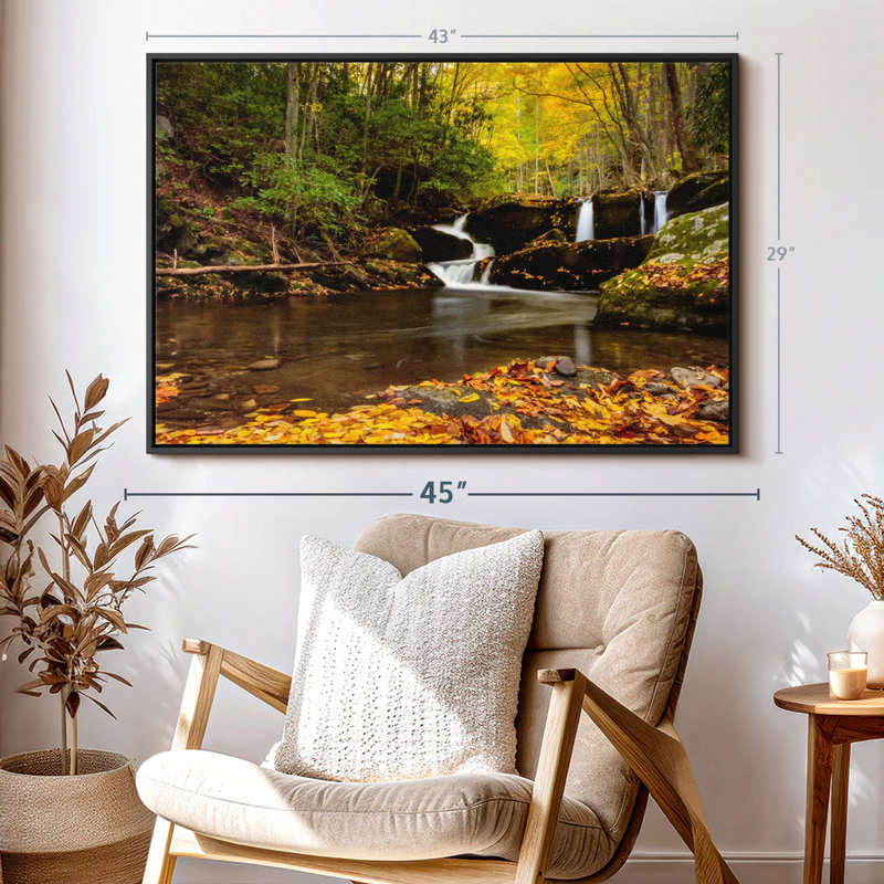 «Smoky Mountains Waterfalls Wall Art», H 29 po x l 43 po