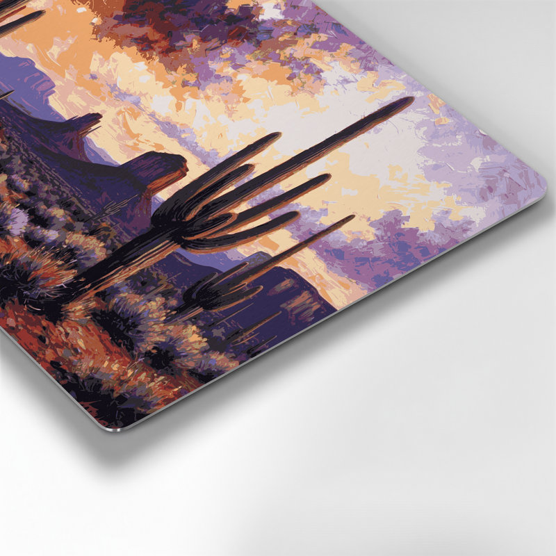 «USA State Arizona», art mural en métal mauve, H 11 po x l 14 po x P 0,05 po