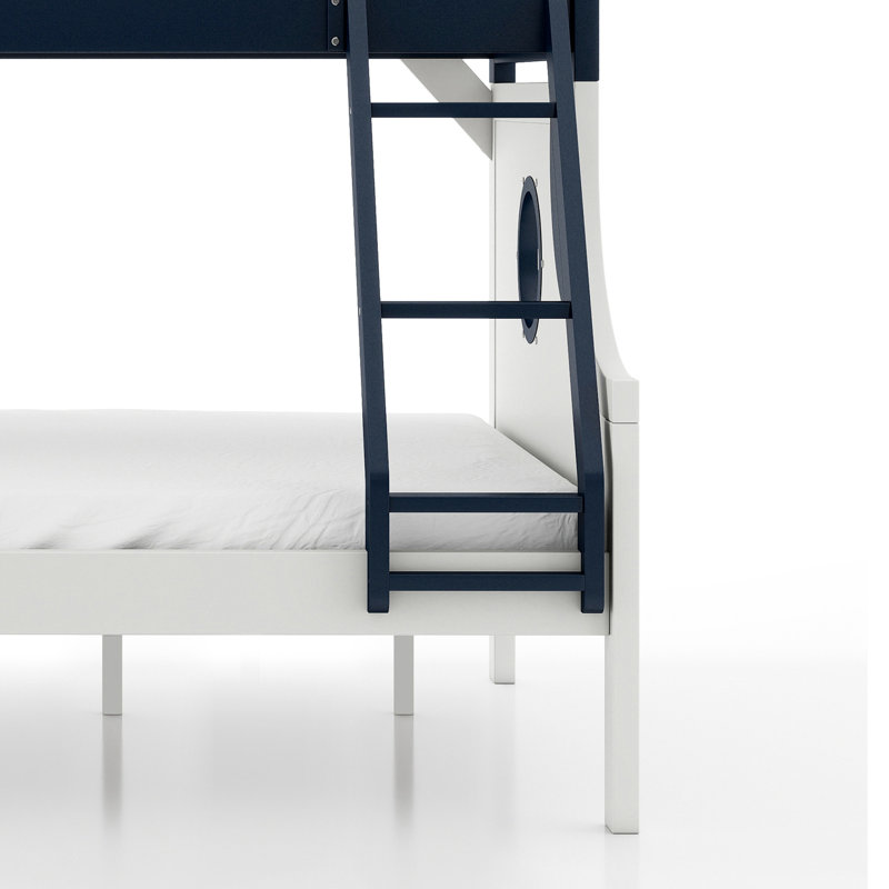 Evie Twin Over Full Bunk Bed with Trundle, Black