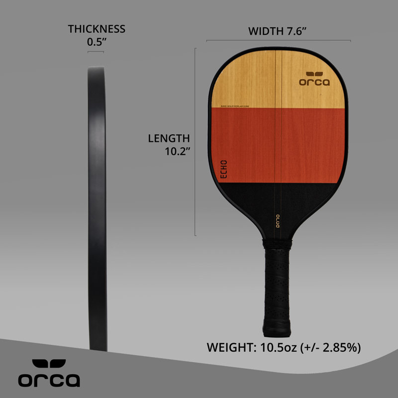 ORCA Wood Pickleball with Carrying Case