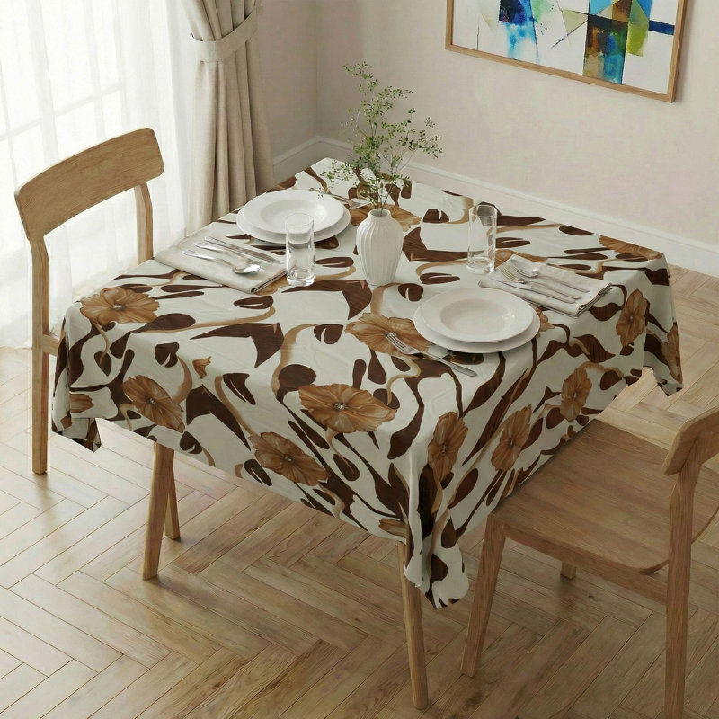 Nappe Ayaan Elegant (55 x 55 pouces), 65% coton / 35% polyester, facile à nettoyer, lavable à la machine à 86 ° F, va au sèche-linge, repassable | Parfait pour la table de salle à manger et les occasions spéciales, design durable et élégant