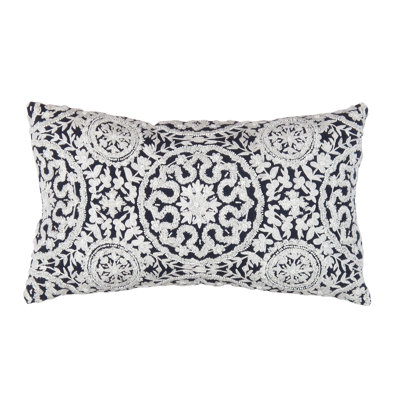 Naples Embroidered Throw Pillow