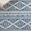 Tapis ivoire / bleu marine à motif géométrique Cobos-232934440