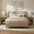 Carlton 24"W Solid Wood Transitional Nightstand with 2 Drawers, Open Storage Shelf and Bronze Hardware-1304855604