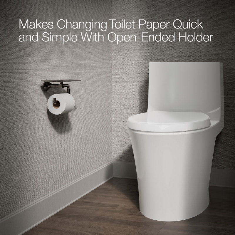 Occasion Toilet Paper Holder With Tray, Vibrant Titanium