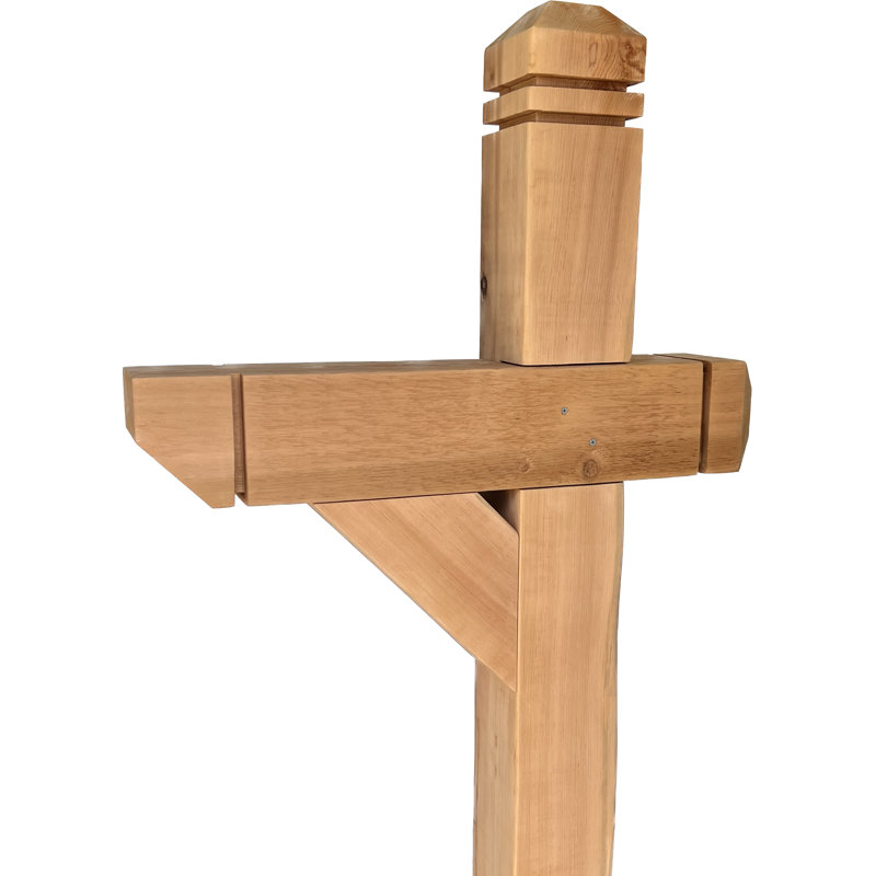 32 in. W x 81 in. H Square Decorative Post with Newspaper Holder