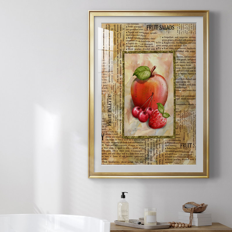 " Mixed Fruit I ", Gold Framed, 30.5" H x 22.5" W x 1" D