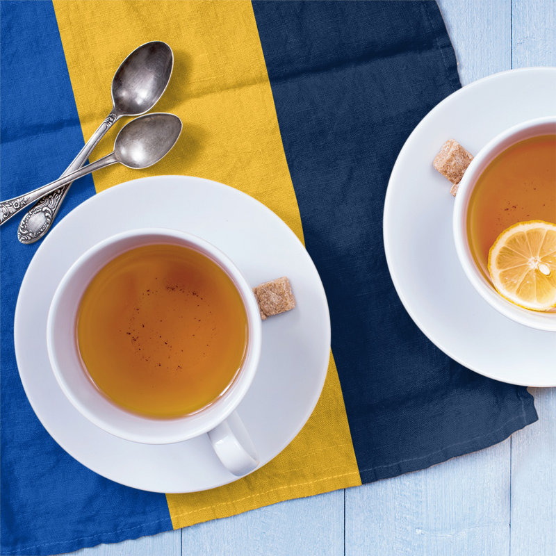 Anaheim Stripe Tea Towel Kitchen Towel, Cotton Twill, Royal Blue/Gold/Navy Blue