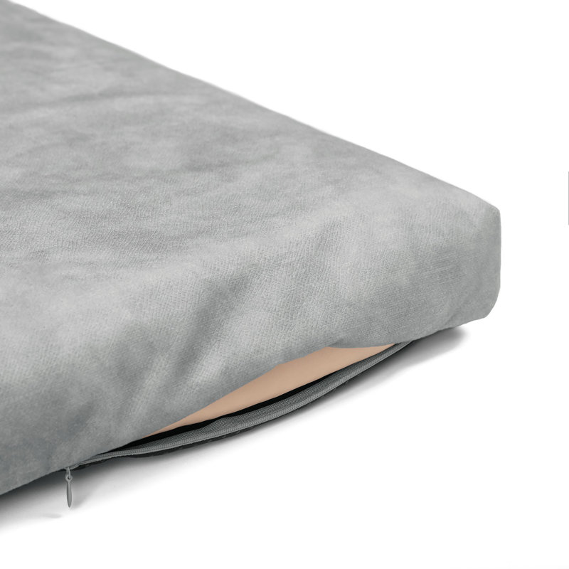 Polyester Pet Bed, 8cm H x 90cm W x 110cm D, Light Grey