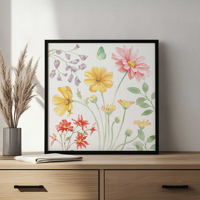 «Soft Meadow II» par Beth Grove, reproduction d'art, Brun, H 37,5 po x l 37,5 po, Framed Print