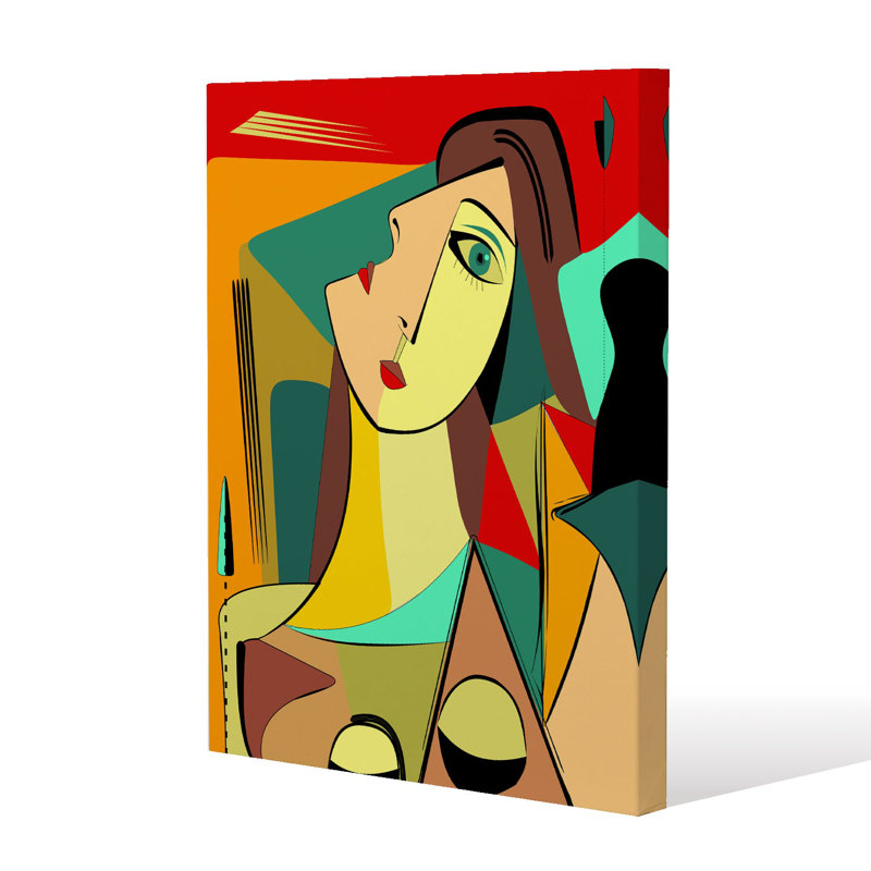 abstract portrait Slim Style Canvas Print, 15mm Slim Real wood., 40 cm H x 30 cm W