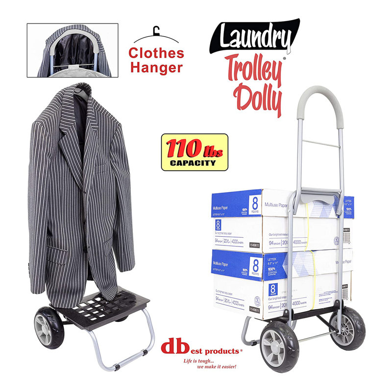 110 Lb. Capacity Foldable Hand Truck Dolly, Gray