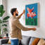 Desert Pig Takes Flight Modern - Wrapped Canvas-871365882-871365886