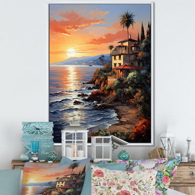 Espagne, coucher de soleil sur la Costa Del Solin I sur toile
