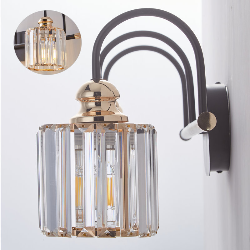 Luminaire de salle de bain à intensité variable 4 lumières Antique, Noir