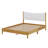 Solid Wooden Bed With  Upholstered Headboard