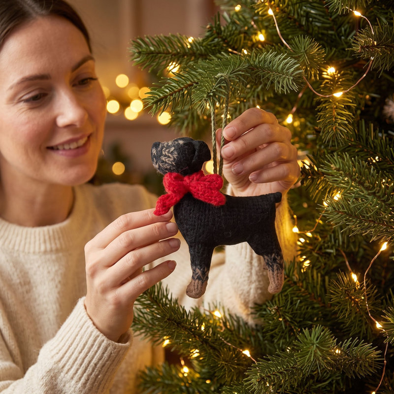 Arcadia Home Rottweiler Hand-Knit Ornament