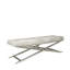 Banc rembourré en cuir capitonné Cayden