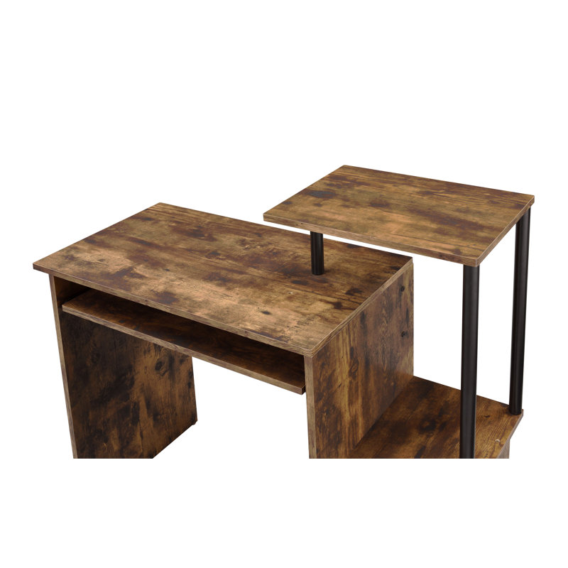 Bureau d'ordinateur Lyphre Finish, Brun