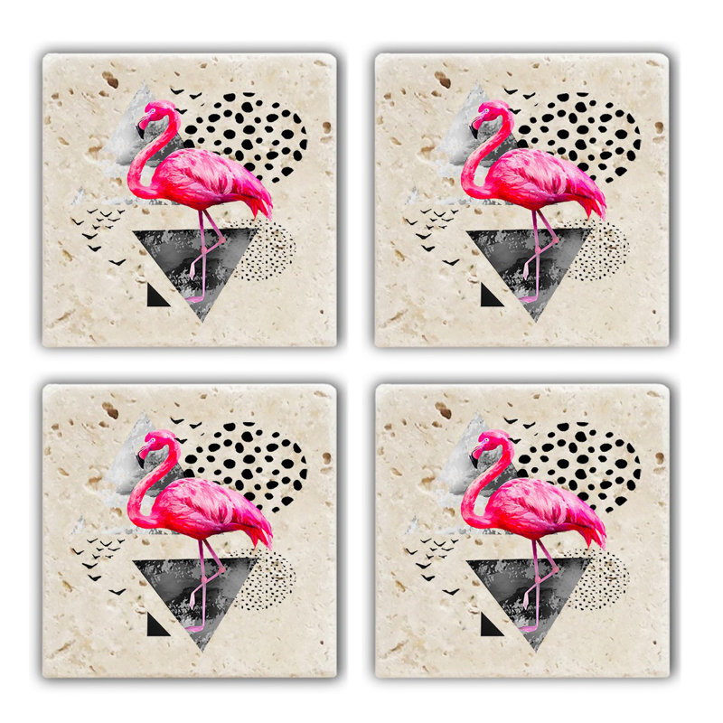 Ensemble de tapis en verre de qualité supérieure (4 pièces) de qualité supérieure, 3,9 x 3,9 x 0,4 pouces | 100% pierre naturelle pour la durabilité et l'élégance | Parfait pour protéger les surfaces, idéal pour la maison et le bureau, élégant et fonctionnel