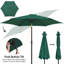 Parasol de patio 10 pi avec bouton poussoir et manivelle Spirica-2083876233